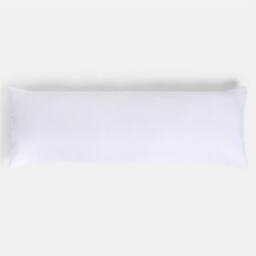 OHS Microfibre Bolster Pillow Soft Back Body Support Bed Cushion in White - thumbnail 3