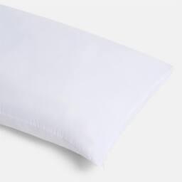 OHS Microfibre Bolster Pillow Soft Back Body Support Bed Cushion in White - thumbnail 4