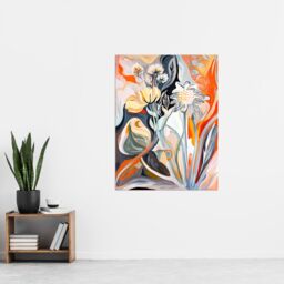 "Artery8 Abstract Wildflowers Bright Floral Folk Art Wall Art Print - Size: W12"" x H16""" - thumbnail 4