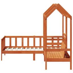 Berkfield Home Day Bed Set 3 pcs Wax Brown Solid Pine Wood - thumbnail 8
