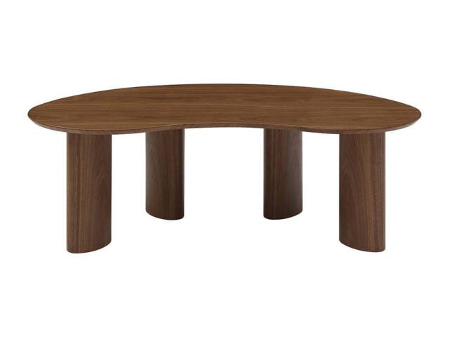 Vente-unique Walnut Veneer Coffee Table - Dark Natural - CALYNOR - image 1