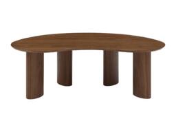Vente-unique Walnut Veneer Coffee Table - Dark Natural - CALYNOR - thumbnail 1