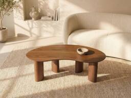 Vente-unique Walnut Veneer Coffee Table - Dark Natural - CALYNOR - thumbnail 3
