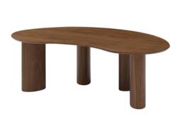 Vente-unique Walnut Veneer Coffee Table - Dark Natural - CALYNOR - thumbnail 6