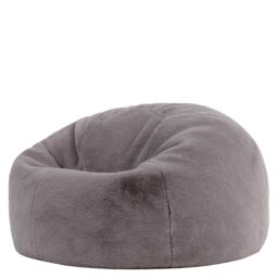 icon Cuddle Cushion & Kingston Rabbit Faux Fur Classic Bean Bag in Grey - thumbnail 6