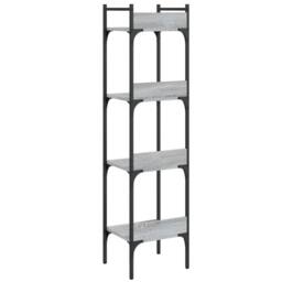 Berkfield Home Decorative Bookshelf 4-Tier Grey Sonoma 35x30x138.5 cm Engineered Wood - thumbnail 7