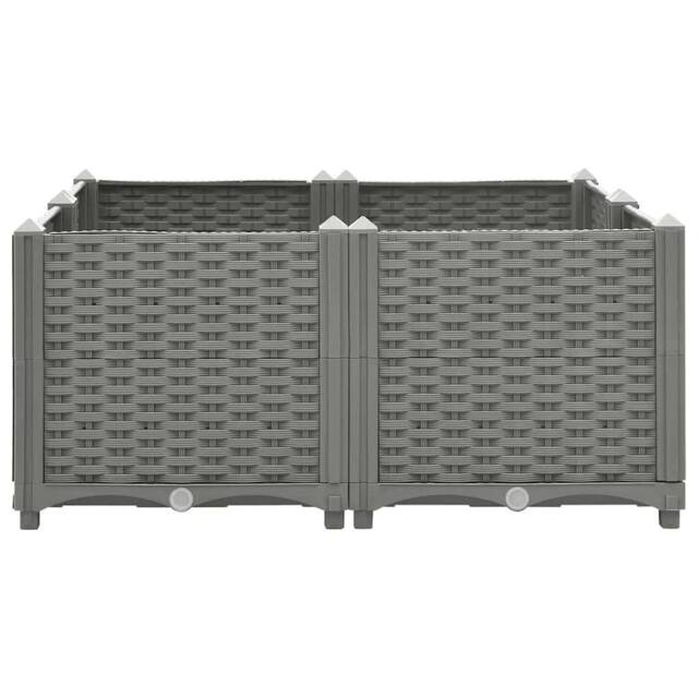 Berkfield Home Raised Bed 80x80x38 cm Polypropylene in Grey - Size: 80 x 80 x 38 cm - image 1