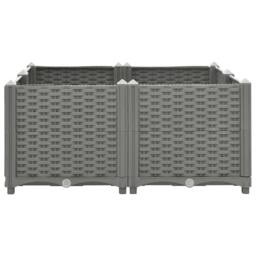 Berkfield Home Raised Bed 80x80x38 cm Polypropylene in Grey - Size: 80 x 80 x 38 cm - thumbnail 1