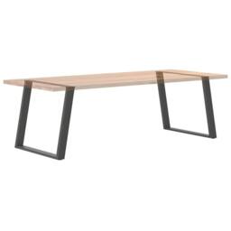 Berkfield Home Modern vidXL Dining Table Legs U-Shaped 2 pcs Anthracite 90x(72-7 in Charcoal - thumbnail 8