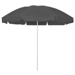 Berkfield Home Beach Umbrella Anthracite 240 cm in Dark Grey - thumbnail 2