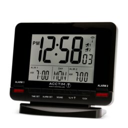 Acctim Delaware Digital Alarm Clock Radio Controlled Dual Couples Alarm Date & Temperature Display in Black - thumbnail 2