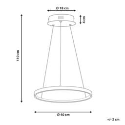 Wyld and Coco 40cm Ring Pendant Lamp - Integrated LED Silver Aluminium - thumbnail 3