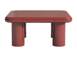 Vente-unique MDF Coffee Table - Lacquered Bordeaux - TAMISDA in Burgundy - thumbnail 1