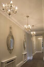 Loops 4 Bulb Chandelier Hanging Pendant LIght Gilded Silver LED E14 60W Bulb in Metallics - thumbnail 2