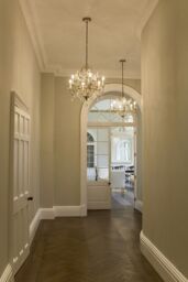 Loops 4 Bulb Chandelier Hanging Pendant LIght Gilded Silver LED E14 60W Bulb in Metallics - thumbnail 3