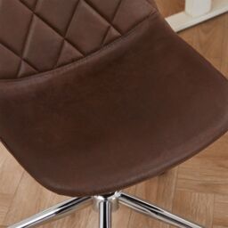 FURNITURE ONE Office Chair, Leather Suede, Adjustable Height, Swivel, 150kg Load 1 Pack in Brown - thumbnail 8