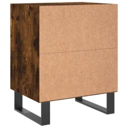 Berkfield Home Bedside Cabinet Smoked Oak 40x30x50 cm Engineered Wood in Brown - Size: 40 x 30 x 50 cm - thumbnail 6