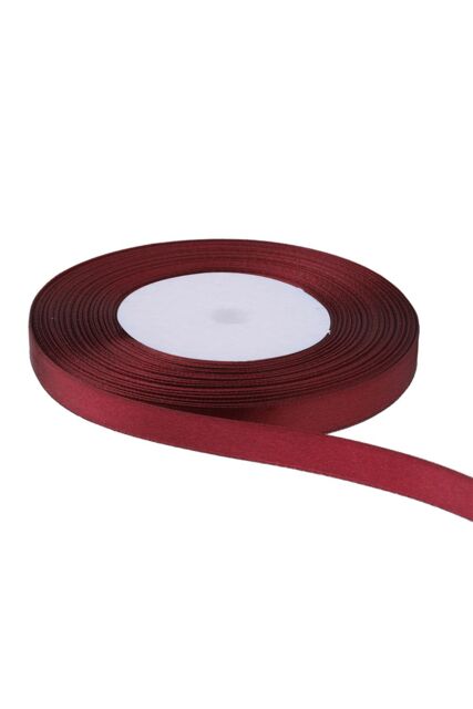 Neel Blue Double Sided Satin Polyester Ribbon Roll, 15mm x 25 Metres in Burgundy - image 1