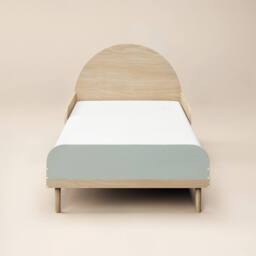 Flair Noah Single Curved Headboard Bed Oak in Green - thumbnail 5