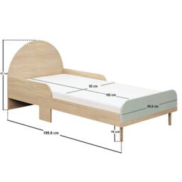 Flair Noah Single Curved Headboard Bed Oak in Green - thumbnail 6