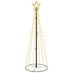 Berkfield Home Christmas Cone Tree Warm White 108 LEDs 70x180 cm - thumbnail 2