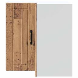 Berkfield Home Kitchen Wall Corner Cabinet Lucca Old Wood Engineered Wood in Brown - thumbnail 4