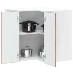 Berkfield Home Kitchen Wall Corner Cabinet Lucca Old Wood Engineered Wood in Brown - thumbnail 2