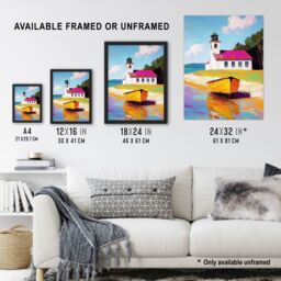 "Artery8 Boat by Small German Chapel Coastal Landscape Wall Art Print - Size: W18"" x H24""" - thumbnail 3