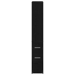 Berkfield Home Narrow Bathroom Cupboard Black oak Particle board - thumbnail 6