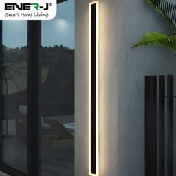 ENER-J Outdoor LED Wall Light 100cm 48W CCT Dimmable IP65 Black in White - thumbnail 5