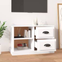 Berkfield Home TV Cabinet White 73x35.5x47.5 cm Engineered Wood - thumbnail 1
