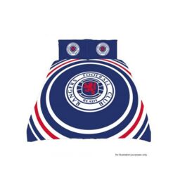 Rangers FC Official Football Crest Reversible Double Duvet & Pillow Case Set in Red - thumbnail 1