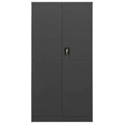 Berkfield Home Locker Cabinet Anthracite 90x40x180 cm Steel in Black - Size: 90 x 40 x 180 cm - thumbnail 2