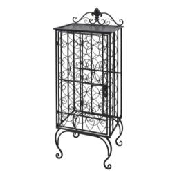 Berkfield Home Wine Rack for 28 Bottles Metal in Black - thumbnail 3