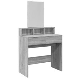 Berkfield Home Dressing Table with Mirror Grey Sonoma 80x41x144.5 cm - thumbnail 2