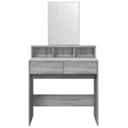 Berkfield Home Dressing Table with Mirror Grey Sonoma 80x41x144.5 cm - thumbnail 4
