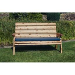 Churnet Valley Garden Furniture Ltd Valley 3 Seat Bench - Timber - Garden Furniture - Fully Assembly in Brown - thumbnail 6