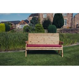 Churnet Valley Garden Furniture Ltd Valley 3 Seat Bench - Timber - Garden Furniture - Fully Assembly in Brown - thumbnail 5