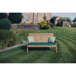 Churnet Valley Garden Furniture Ltd Valley 3 Seat Bench - Timber - Garden Furniture - Fully Assembly in Brown - thumbnail 3
