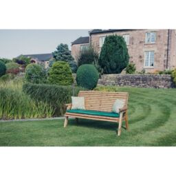 Churnet Valley Garden Furniture Ltd Valley 3 Seat Bench - Timber - Garden Furniture - Fully Assembly in Brown - thumbnail 2