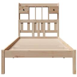 Berkfield Home Bookcase Bed without Mattress 90x190 cm Single Solid Wood Pine in Tan - thumbnail 4