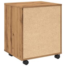 Berkfield Home Rolling Cabinet Artisan Oak 45x38x54 cm Engineered Wood in Brown - Size: 45 x 38 x 54 cm - thumbnail 7