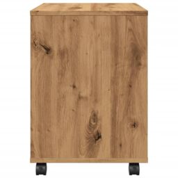 Berkfield Home Rolling Cabinet Artisan Oak 45x38x54 cm Engineered Wood in Brown - Size: 45 x 38 x 54 cm - thumbnail 6