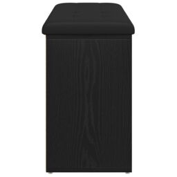 Berkfield Home Storage Bench Black Oak 100x30x48 cm Engineered Wood - Size: 100 x 30 x 48 cm - thumbnail 6