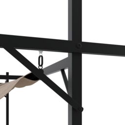 Berkfield Home Pergola with Retractable Roof Taupe 295x292x230 cm in Beige - Size: 295 x 292 x 230 cm - thumbnail 5