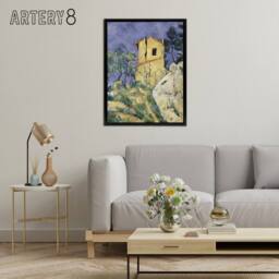 "Artery8 The House with the Cracked Walls Cezanne Framed Canvas Wall Art Print - Size: W12"" x H16""" - thumbnail 3