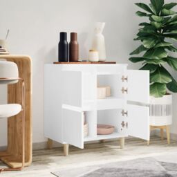 Berkfield Home Sideboard White 60x35x70 cm Engineered Wood - Size: 60 x 35 x 70 cm - thumbnail 3