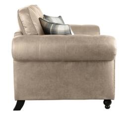 Furniture 786 Oakland Suede Leather 2 Seater Sofa in Stone - thumbnail 3