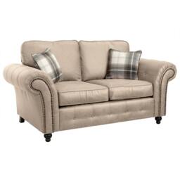 Furniture 786 Oakland Suede Leather 2 Seater Sofa in Stone - thumbnail 2