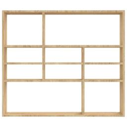 Berkfield Home Wall Shelf Sonoma Oak 90x16x78 cm Engineered Wood in Light Brown - Size: 90 x 16 x 78 cm - thumbnail 4
